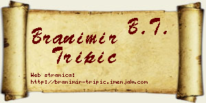 Branimir Tripić vizit kartica